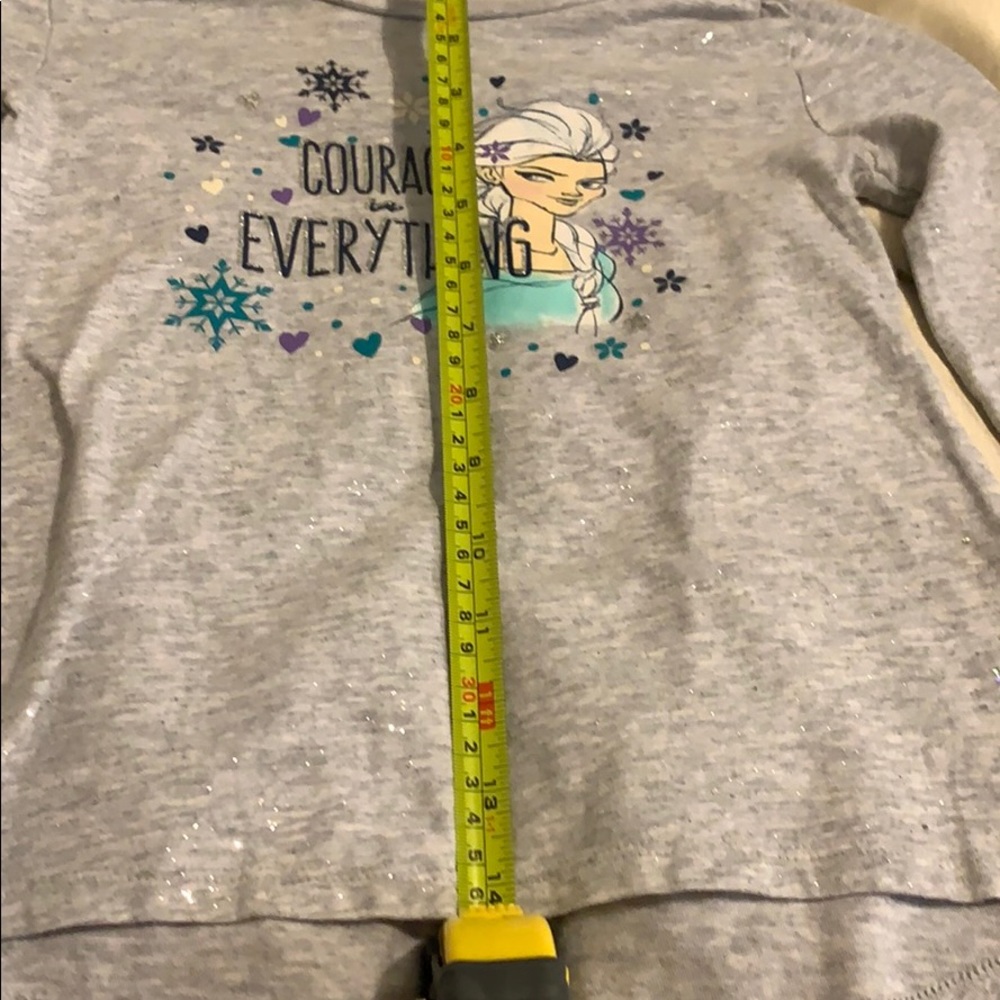 Grey blue and purple glittery comfy
frozen shirt - Picture 4 of 8